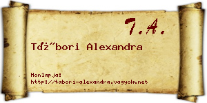 Tábori Alexandra névjegykártya